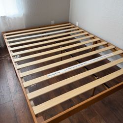 Queen Wood Platform Bed Frame with Slats