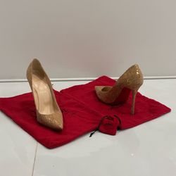 Christian Louboutin pointed-toe pump with a 120 mm stiletto heel.
