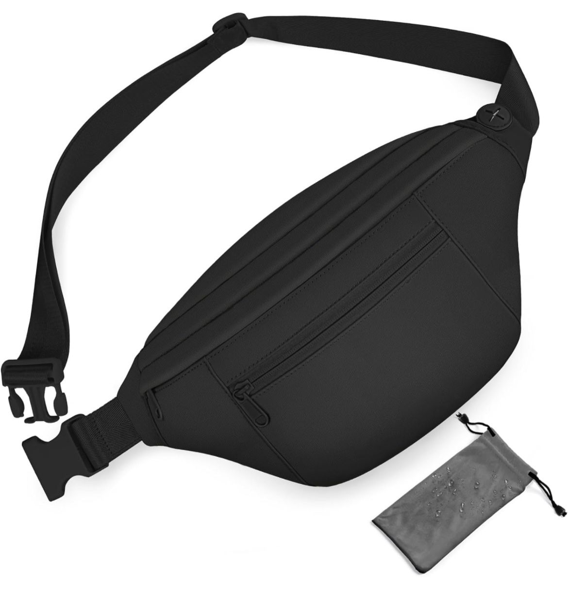 Crossbody Fanny Pack With 3 Zippers, 3 Pockets Fanny Pack For Women Gifts, Big Belt Bag For Sports Running, Anti Theft Waist Bag For Travel With Mini 