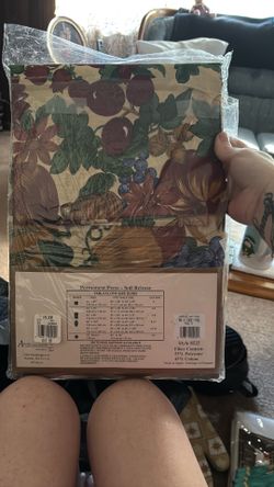 Vintage harvest setting tablecloth