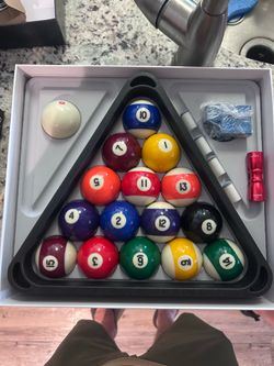 Mini Pool Table Set with Premium Accessories – Like New