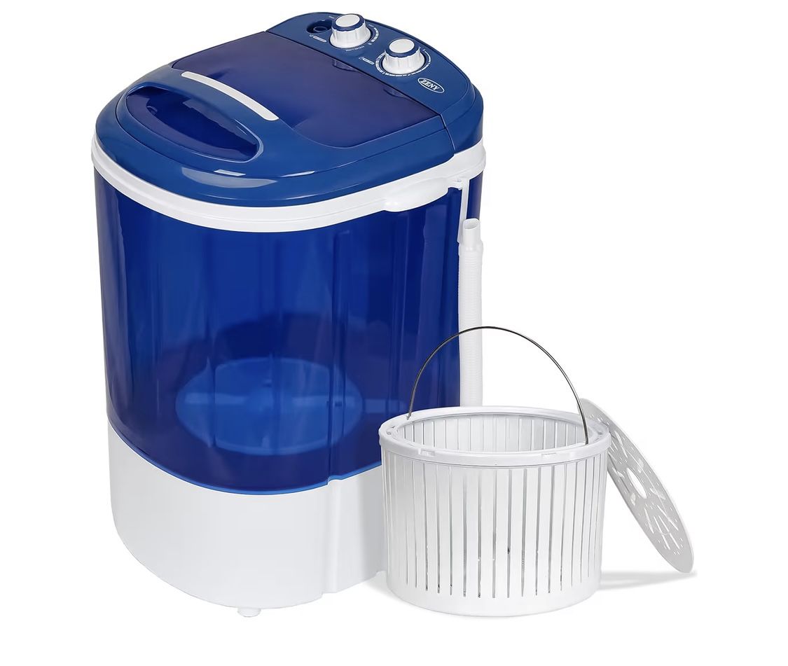 ZENY Portable Mini Washing Machine 8 lbs Washing Capacity Semi-Automatic Compact Washer Spinner Small Cloth Washer Laundry Appliances for Apartment