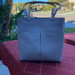 Michael Kors Large Grey Leather Tote, Paid $250, NWT $99