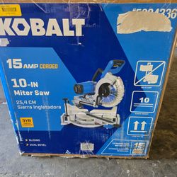 Kobalt Compact 10-in 15-Amp Dual Bevel Sliding Compound Corded Miter Saw #7823