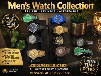 🔥 Box Lot of 8 Brand New Varsales Men’s Watches 🔥