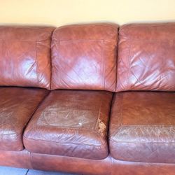 FREE Leather Sofa And Love Seat