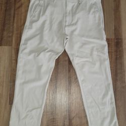 Mens Denim & Flower Ricky Singh Flat Front Beige Pants Size 34