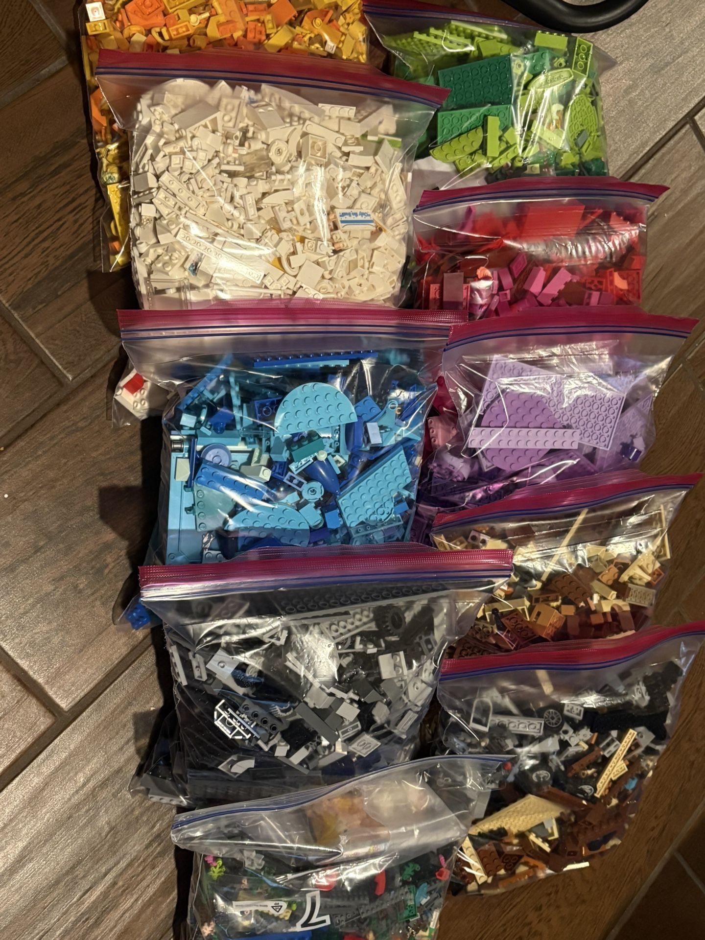 10 (1 Gallon) Bags Of Loose Legos
