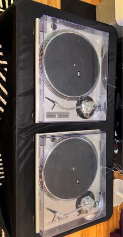 Technics SL-1200MK2 Turntables (Matching Pair) – Original Dust Covers & Mats