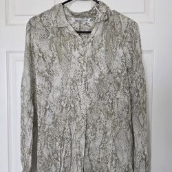 ZARA Snakeskin Print Blouse