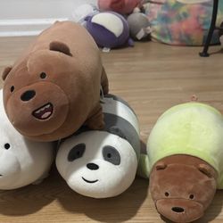 We Bare Bears Stuffed Animal Pack