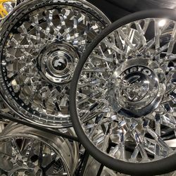 26 Forgiato Wheels Rims Tires Steering Wheel New Box Chevy 