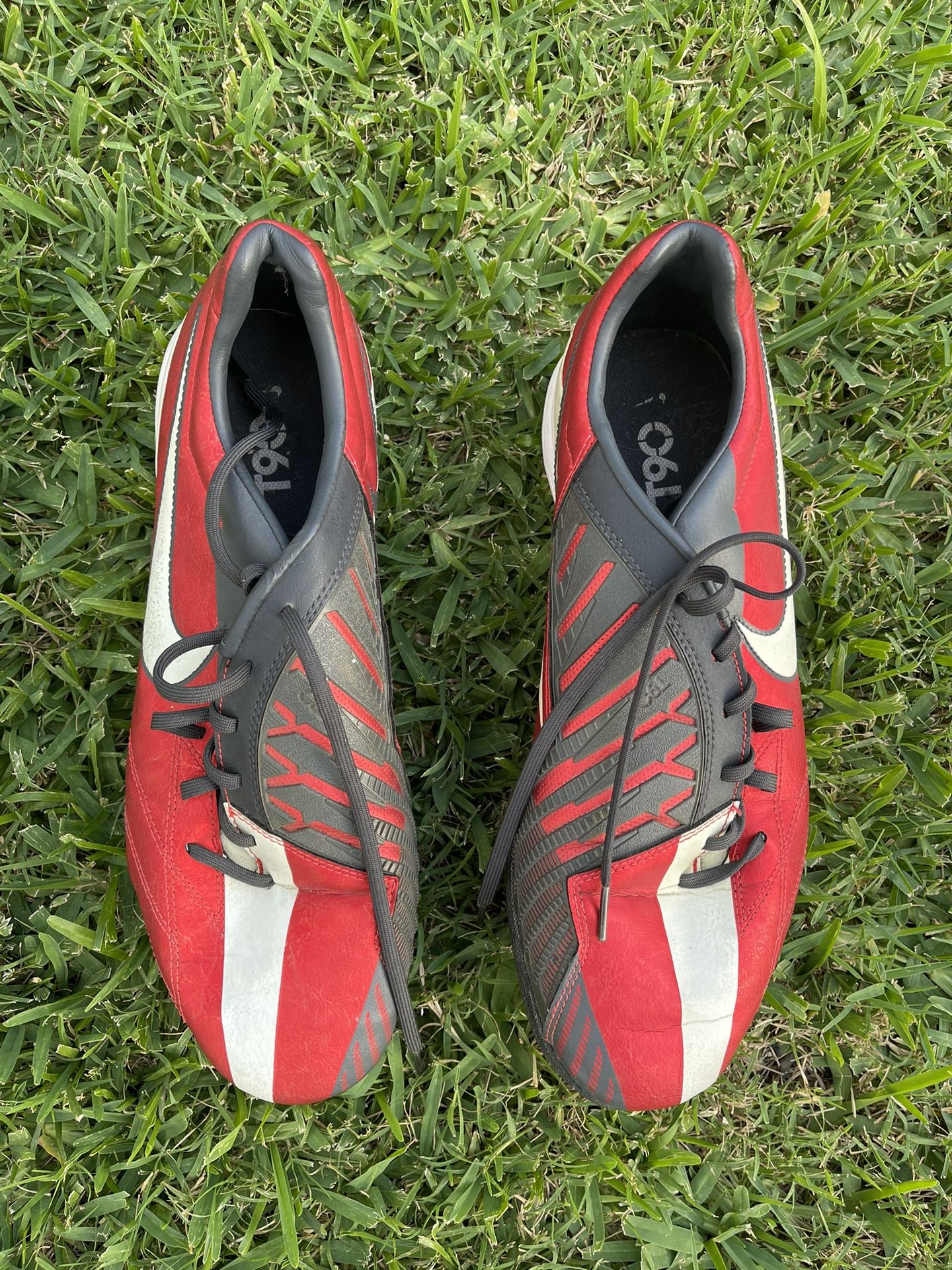 Nike T90 Laser IV Turf Soccer Shoes Mens 11 Red Black White Cleats 472560 610