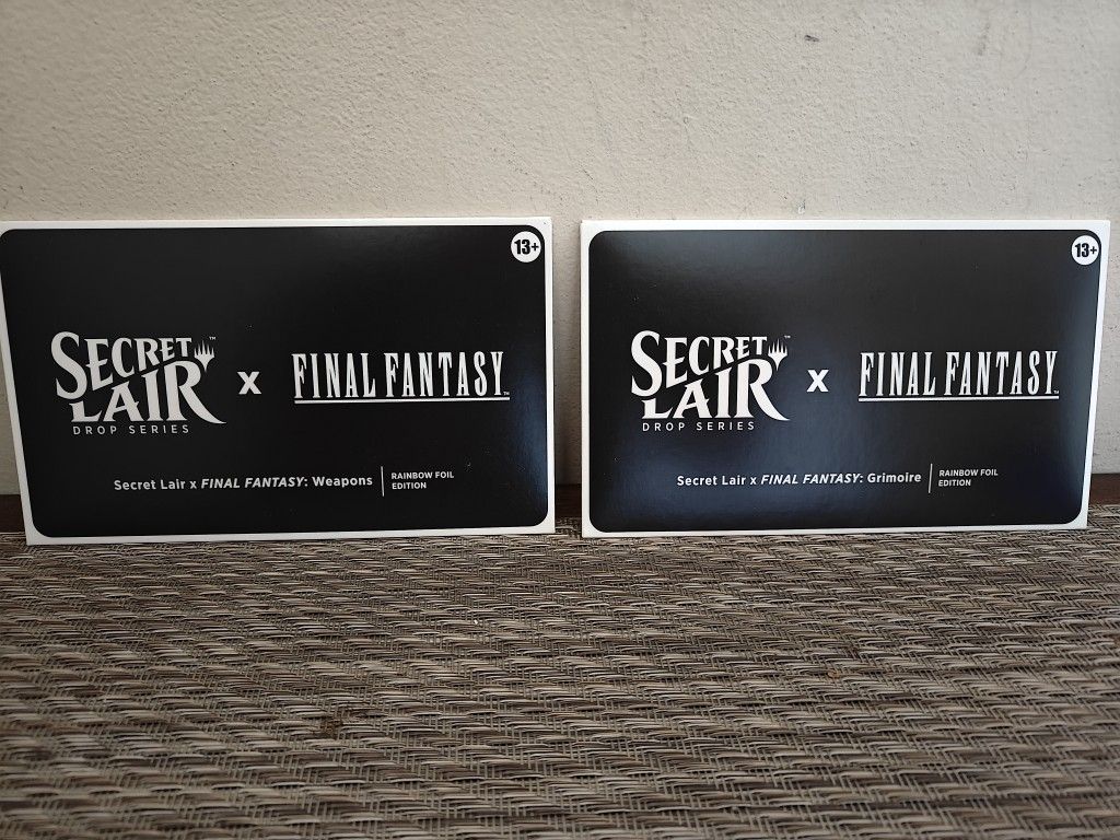 Final Fantasy x MTG Secret Lair EN FOIL EDITION Weapons and Grimoire  Weapons $75Grimoire $70