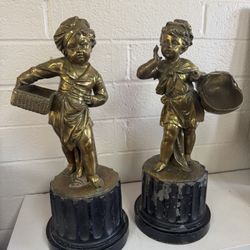 Antique Pair Of Gilded Bronze Claude I