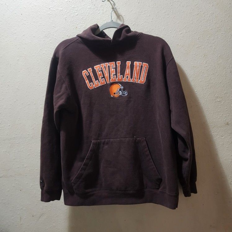 Reebok Cleveland Brown Hoodie Size Small Kids Excellent Condition