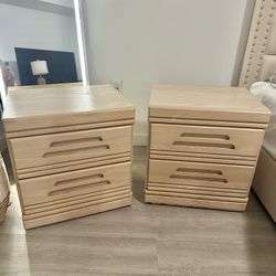 Vintage Light Oak Bedroom Set 