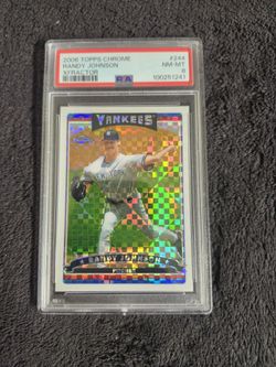 2006 Topps Chrome Hof Pitcher Randy Johnson Xfractor Baseball Card PSA Graded NM-MT 8 Low Population 
