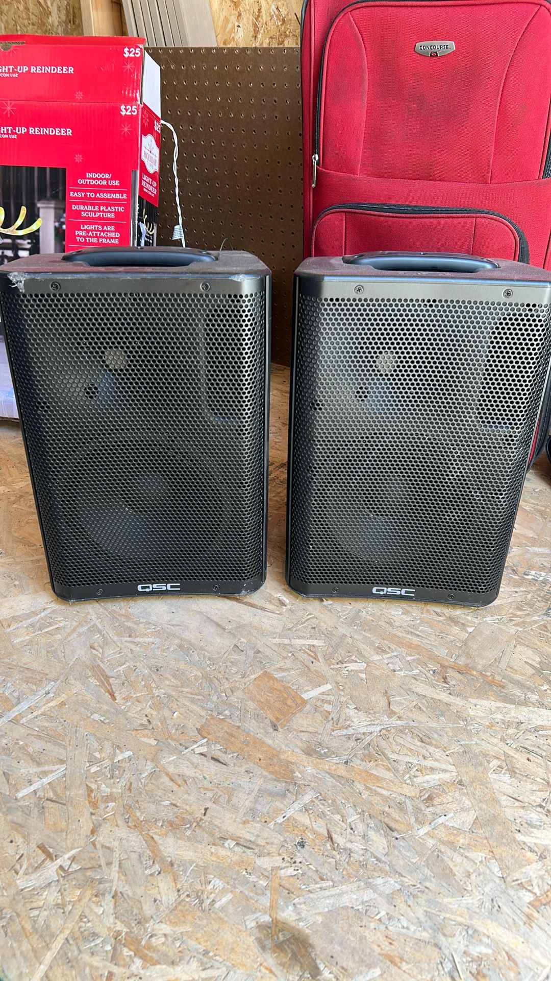 2 QSC Powered Main Speakers, Only Used 4 Times