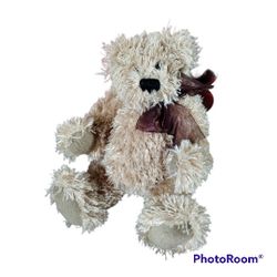 Heartfelt Collectibles Tan Teddy Bear sitting plush beanie soft toy 