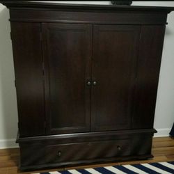 Pottery Barn Cherry Wood Entertainment TV Center