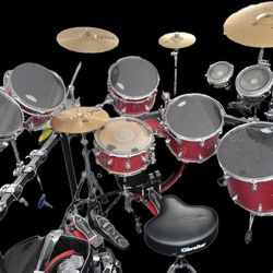 Dw Drum Set. ( 11 Pc) Cymbals Included