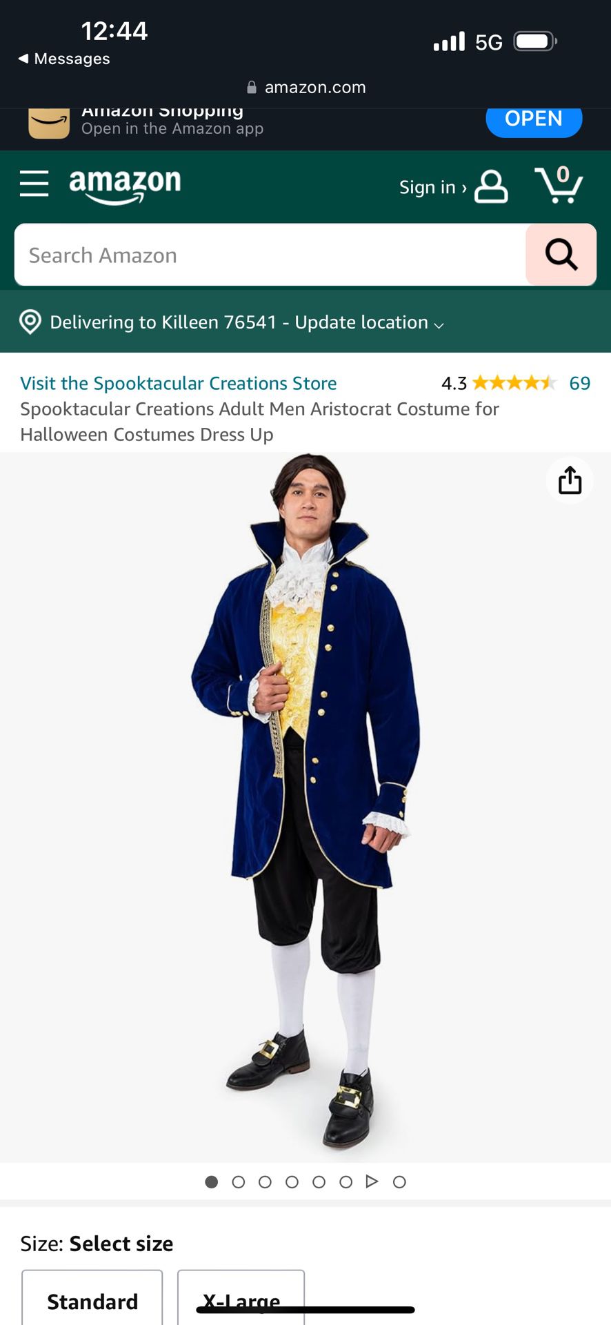 Adult Men Aristocrat Costume for Halloween Costumes Dress Up