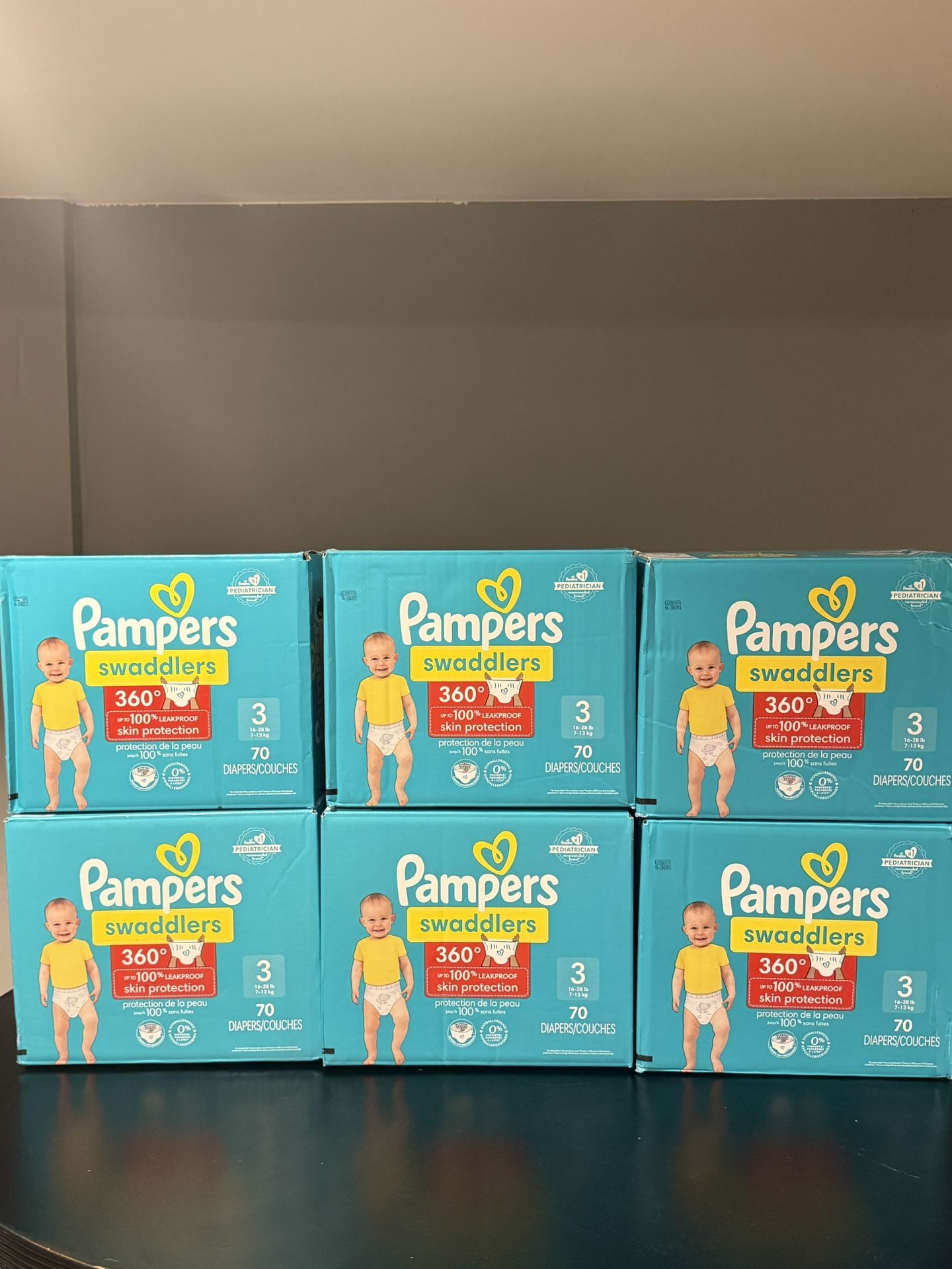 Pampers Swaddlers 360 Pull-On Diapers, Size 3 (16-28 lbs), 70 Count, for up to 100% Leakproof Skin Protection