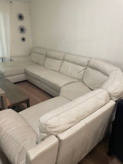 Leather U-Shaped Sectional Sofa