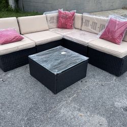 Sectional Patio Furniture Set Fully Assembled 