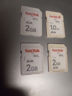SanDisk SD Cards for Nintendo Wii – Lot of 4