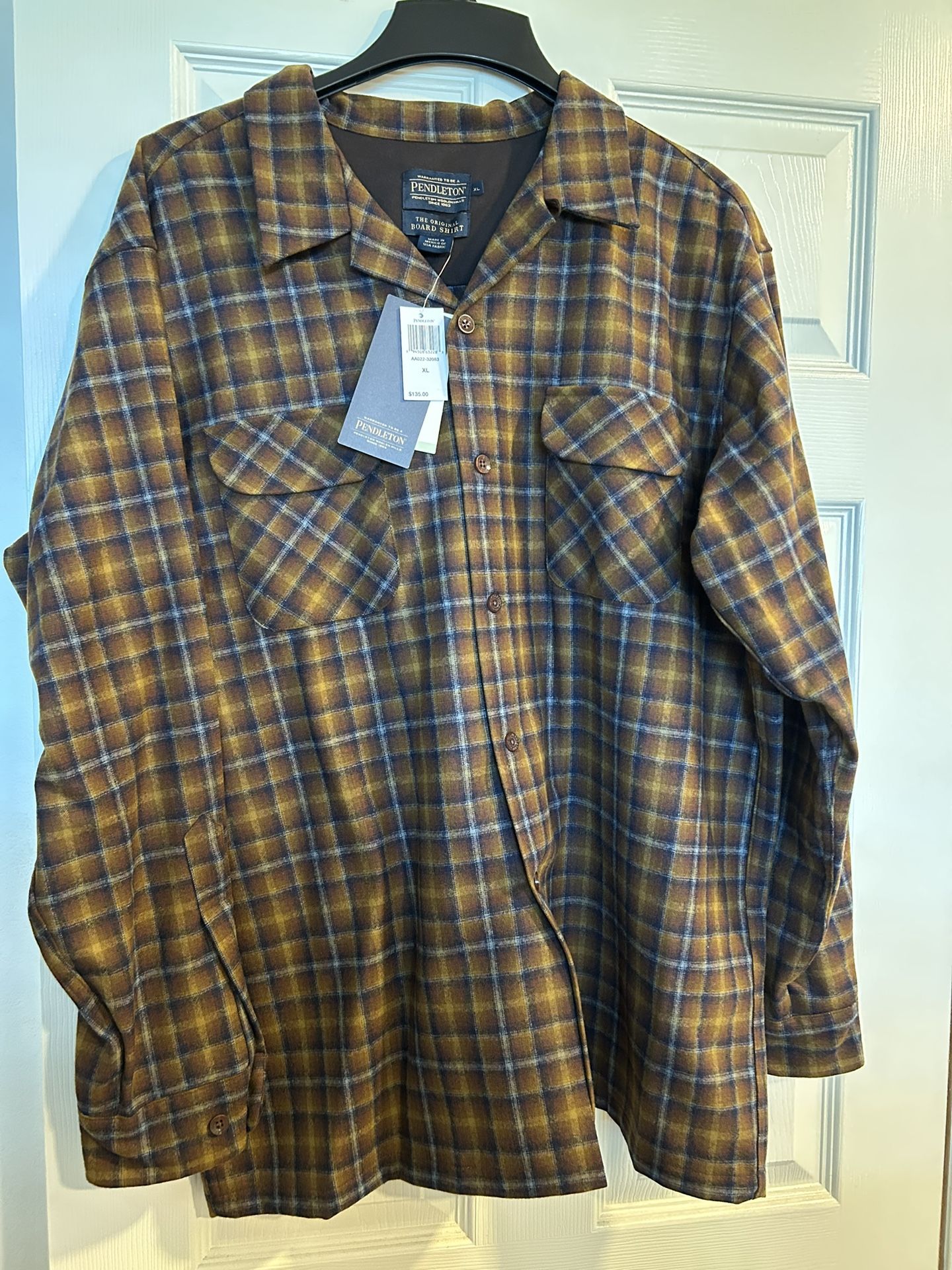 Pendleton board shirt 1963 Throwback brown plaid XL Reg NWT