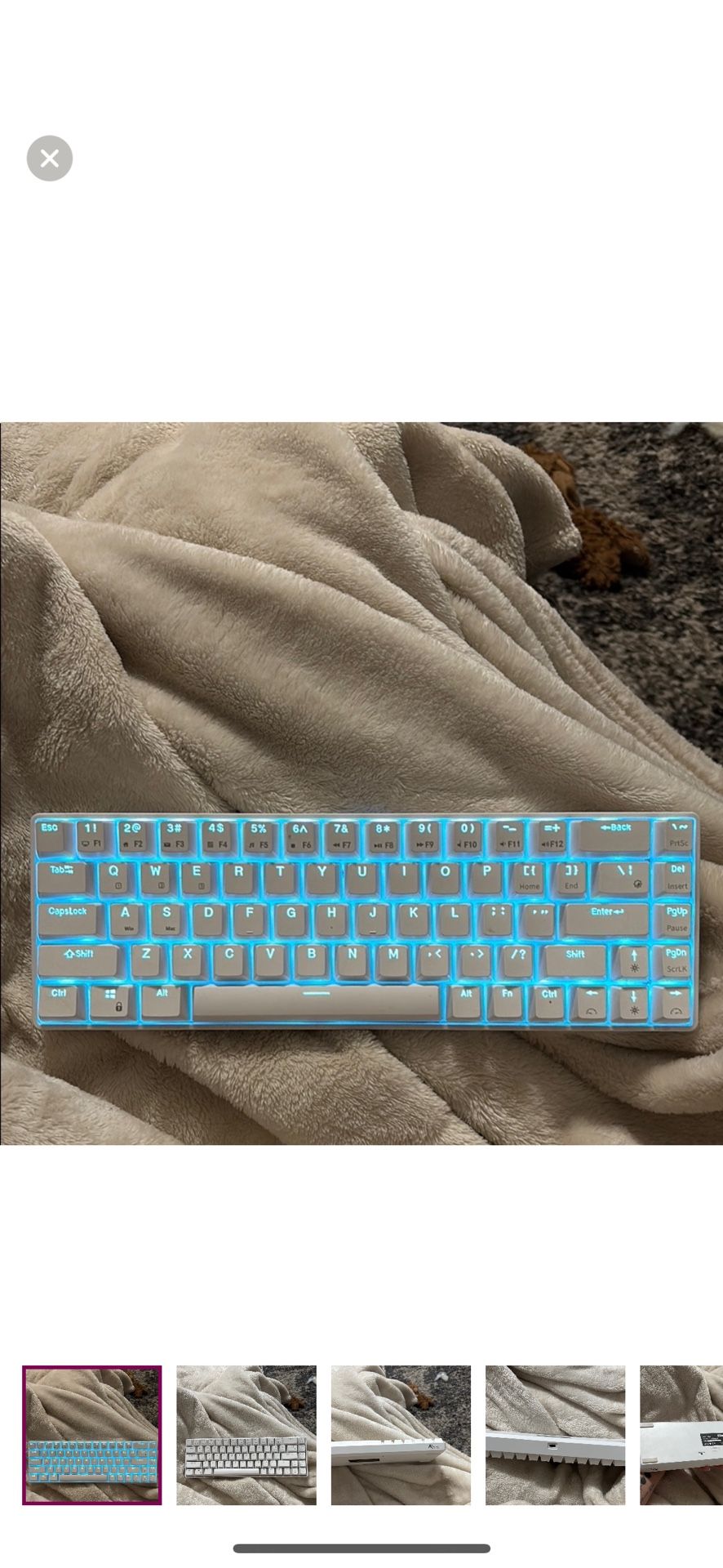 White Keyboard With Backlight 