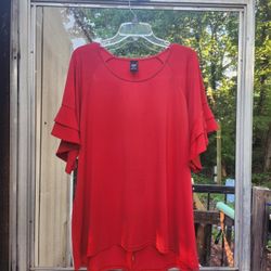 Lady In Red Blouse