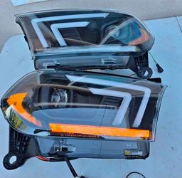11-13 Dodge Durango LED DRL Projector Headlights Luces Focos Micas Faros Faroles Headlamps