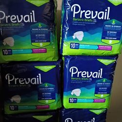 Prevail Bariatric Briefs Size C (Up to 110”) – Ultimate Absorbency – New Sealed Packs