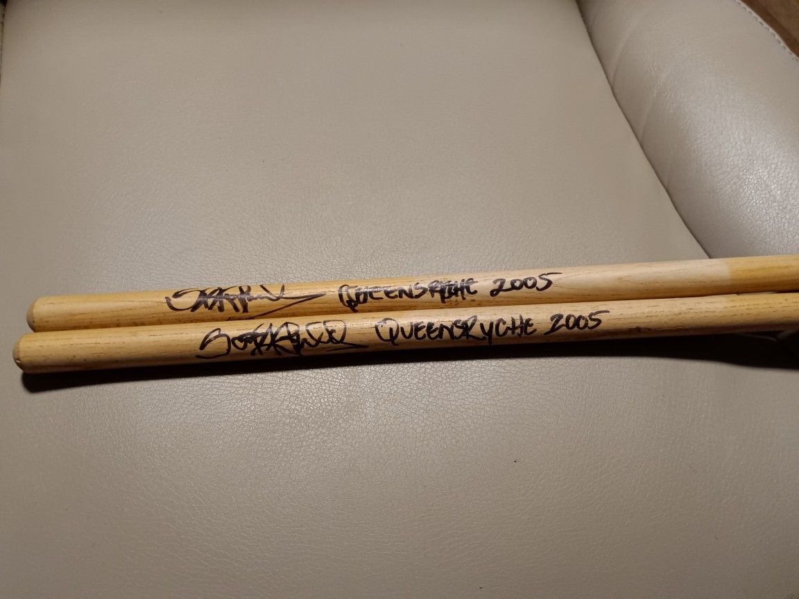 Queensryche Autographed Drum Sticks