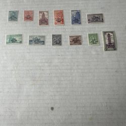 India 1953 Military In Korea Complete Set Of 12 M44-55 Stamps 