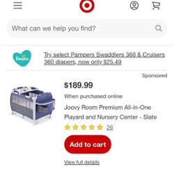 Joovy Room Playard  Nursery Center Bassinet Changing Table Turquoise 