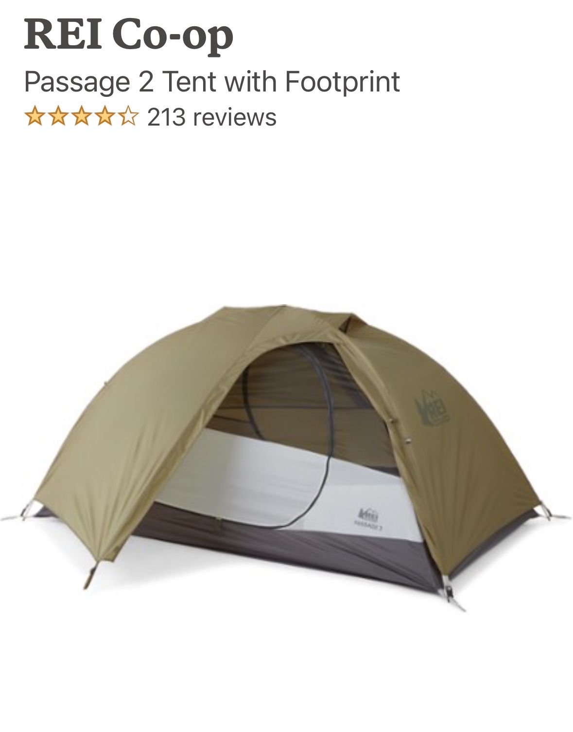 REI CO-OP Passage 2 Tent