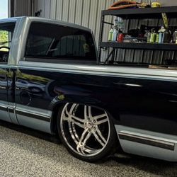 Intro Dakota Brushed Face / Polished Lip 22x9 - 22x11 With 265/30/22 - 305/25/22 Tires For C-10π₯π₯