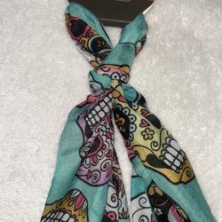 Day Of The Dead Scarf NWT