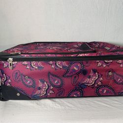 Tag Pink Floral Design Luggage with Wheels 