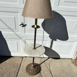 Mid Century Floor Lamo With Marble Table