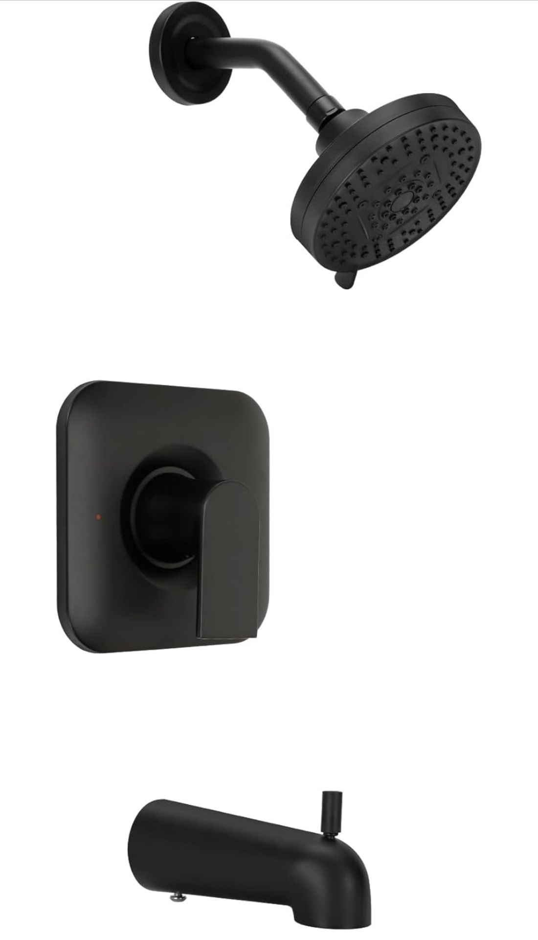 Matte Black Genta Shower Trim Kit Compatible with moen T2473EPBL Shower Trim Kit, Easy to Install, Featuring Single Function Shower Head and Shower Ha