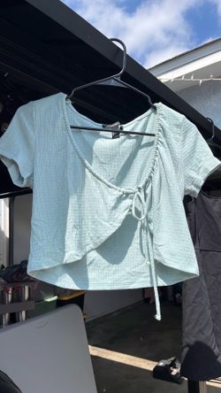 Medium light blue top