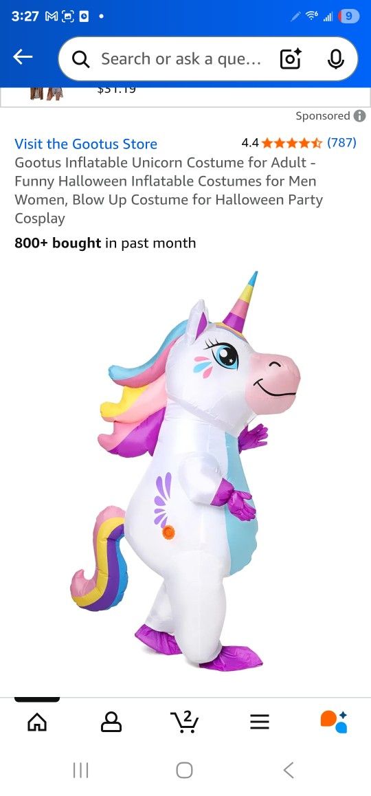 Inflatable Unicorn Costume
