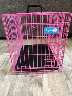 Aspen pet crate pink top