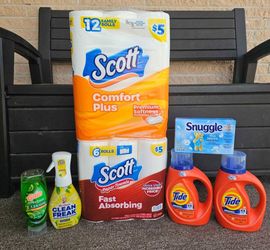 $30 For All Por Todo Household Detergent Toilet Paper Paper Towel Tide Bundle