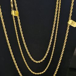 Gold Plated Rope Set